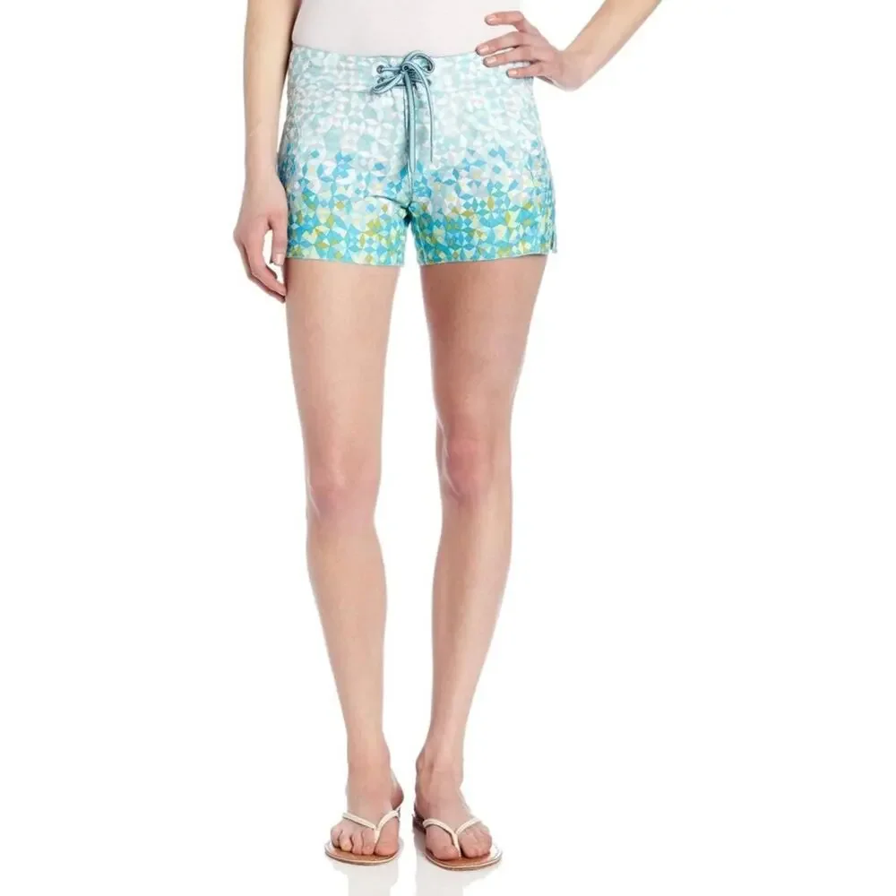 Columbia Omni Shield Omni Shade Drainmaker Abstract‎ Patterned Shorts Sz 10
